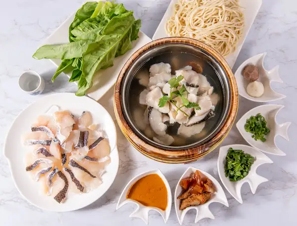 Fish Hot Pot Set with Sliced Fish and Noodles